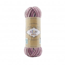 ALIZE SUPERWASH ARTISAN 9011 лиловый/молочный